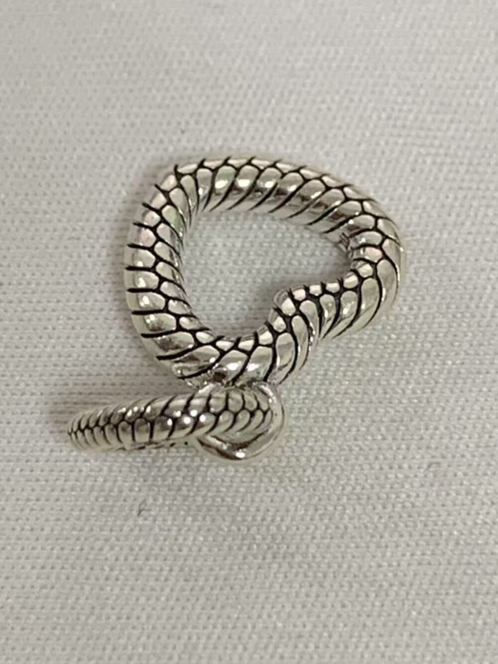 Pandora Snake Chain Pattern Open Heart Pendant, S925 Silver Jewelry - Picture 4 of 4